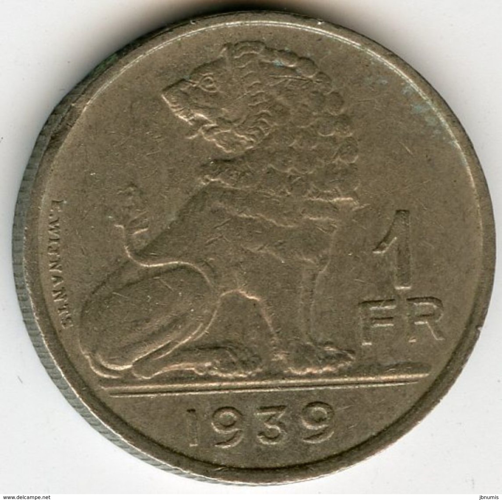 Belgique Belgium 1 Franc 1939 Belgïe-Belgique KM 120 - 1 Franc