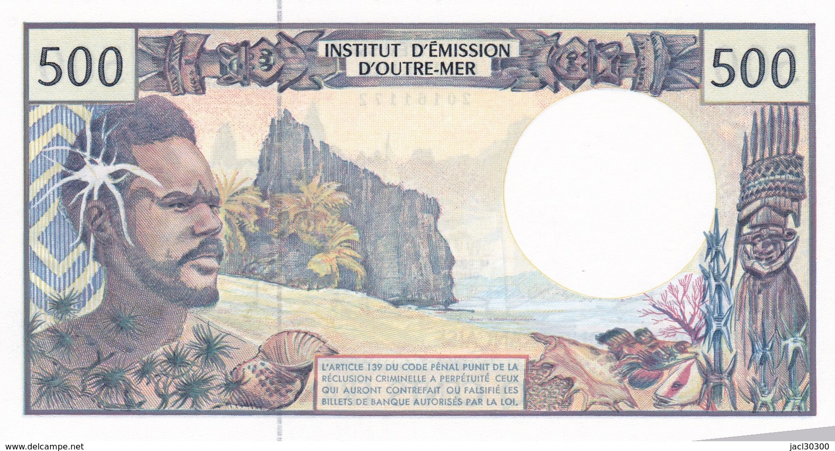 TERRITOIRES FRANCAIS DU PACIFIQUE I.E.O.M. BILLET 500 FRANCS - NEUF (2 Scan) 3 - French Pacific Territories (1992-...)