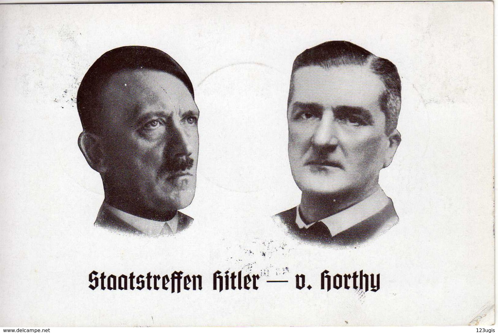 Drittes Reich 1938 Sonderkarte, Staatstreffen Hitler - Horthy, Mit SST [100317KIV] - Lettres & Documents