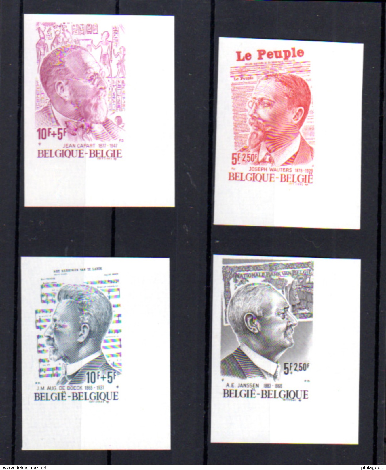 1977   Personnalités, 1877 / 1880**non Dentelé, Cote 40 €, Egyptologue, Presse, Musique (compositeur) - Autres & Non Classés