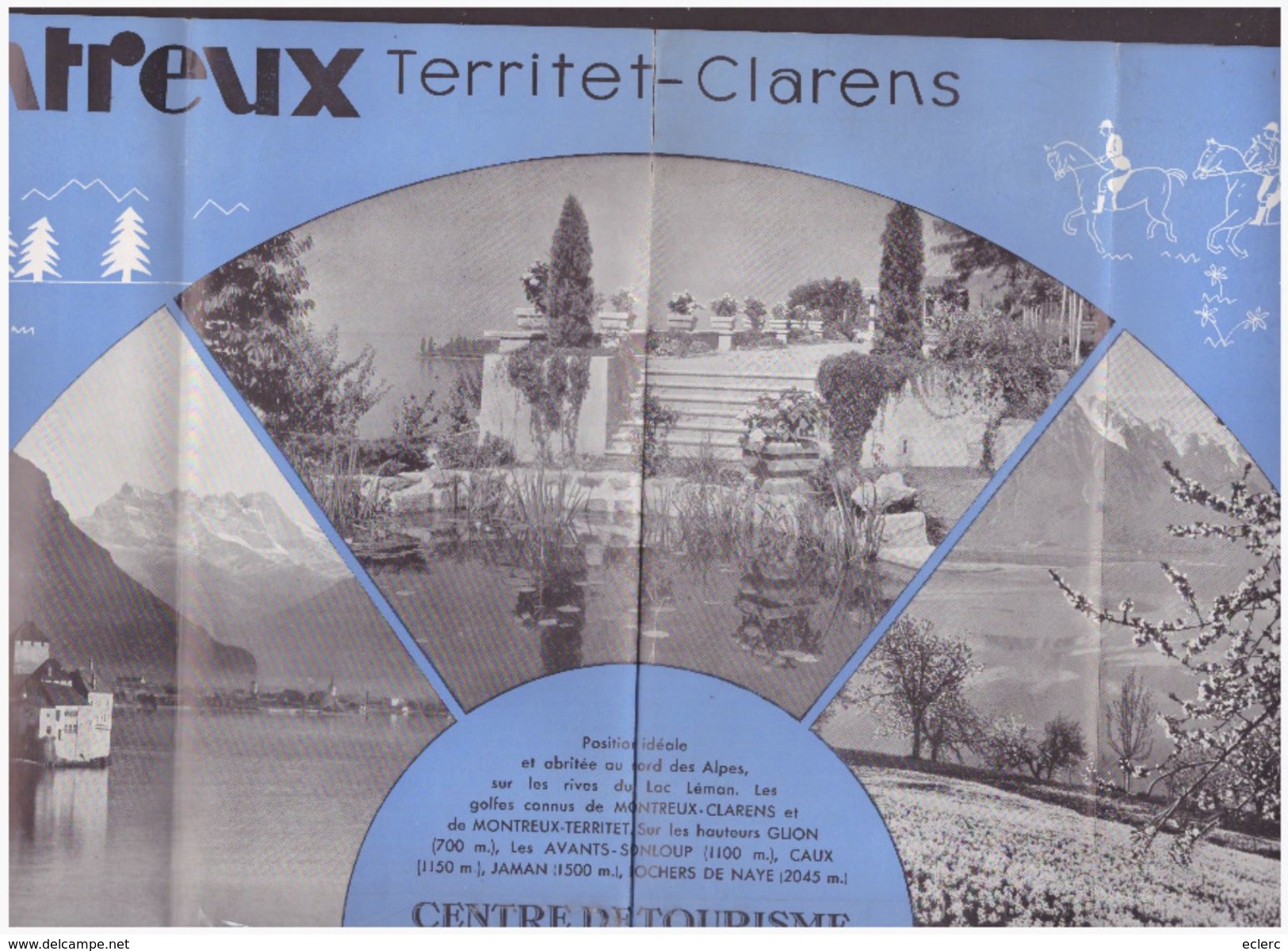 VAUD SUISSE - MONTREUX CLARENS TERRITET - DEPLIANT EN 8 VOLETS - TB - Tourism Brochures