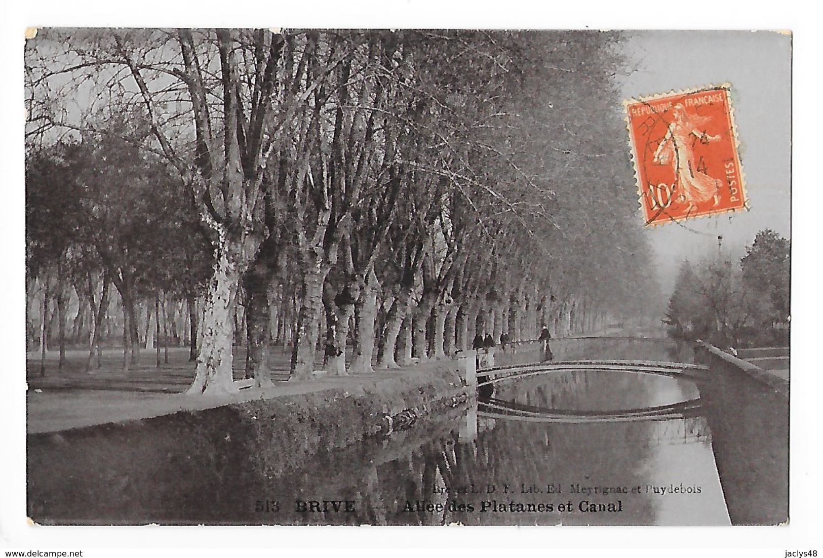 BRIVE  (cpsm 19)  Allée Des Platanes Et Canal -   - L 1 - Brive La Gaillarde