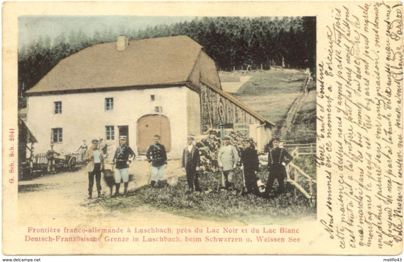 88/CPA A 1900 - Frontière Franco Allemande à Luschbach, Près Du Lac Noir Et Du Lac Blanc (superbe Carte Colorisée) - Corcieux