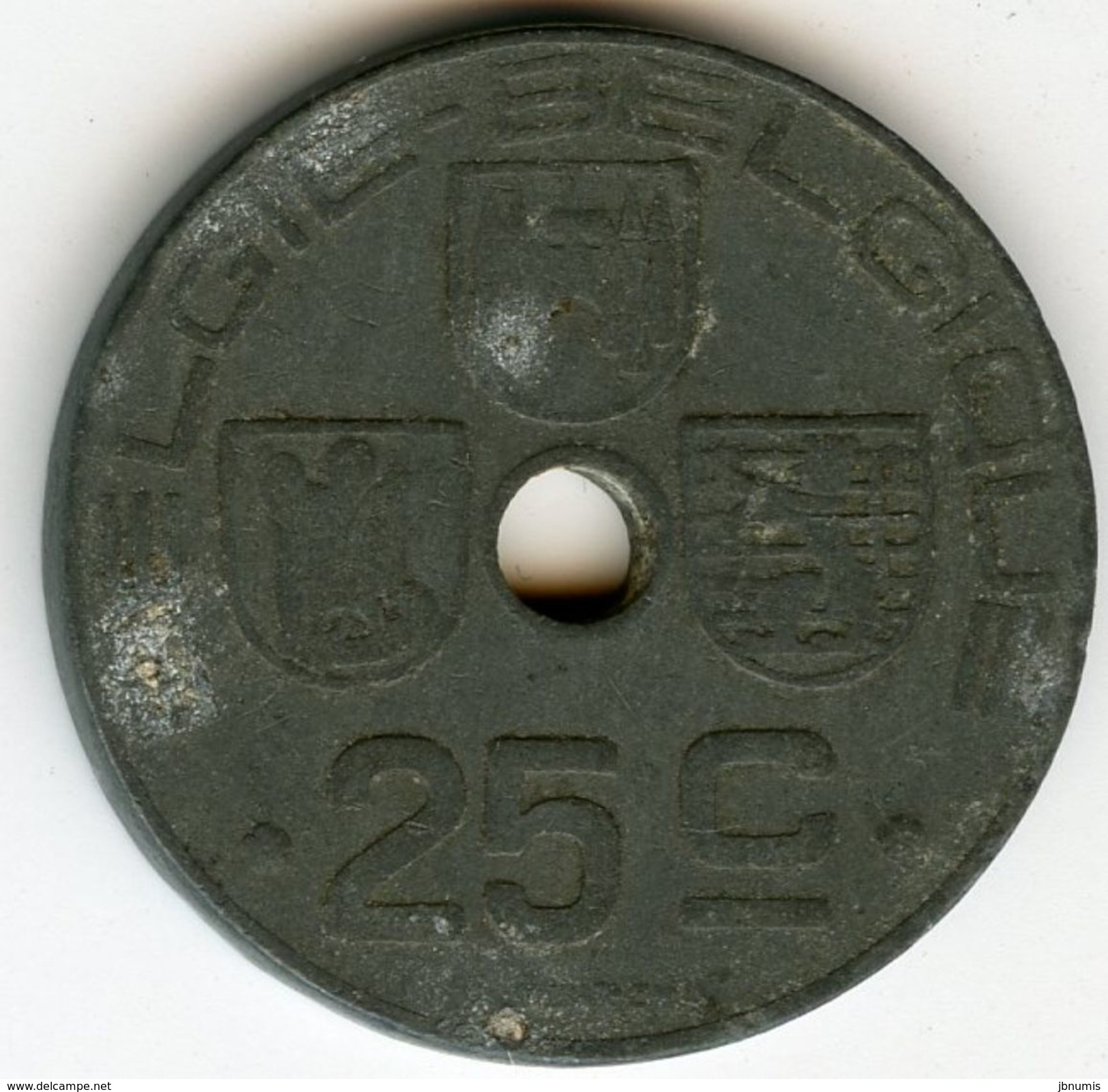 Belgique Belgium 25 Centimes 1945 Belgie-Belgique KM 132 - 25 Centimos