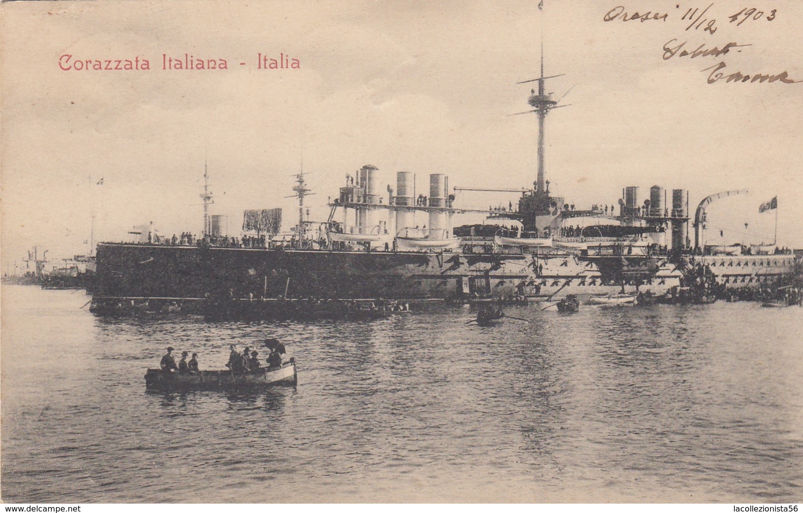 8834-REGIA MARINA ITALIANA - CORAZZATA "ITALIA" - 1903-FP - Guerra