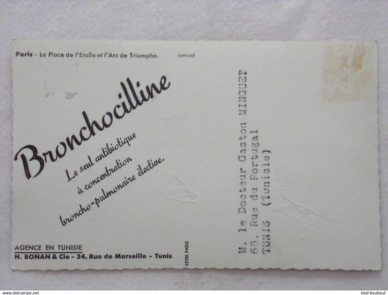 Carte Postale Avec Publicité - BRONCHOCILLINE Par Les Laboratoires "Roger BELLON"  - CPA - CP - Autres & Non Classés