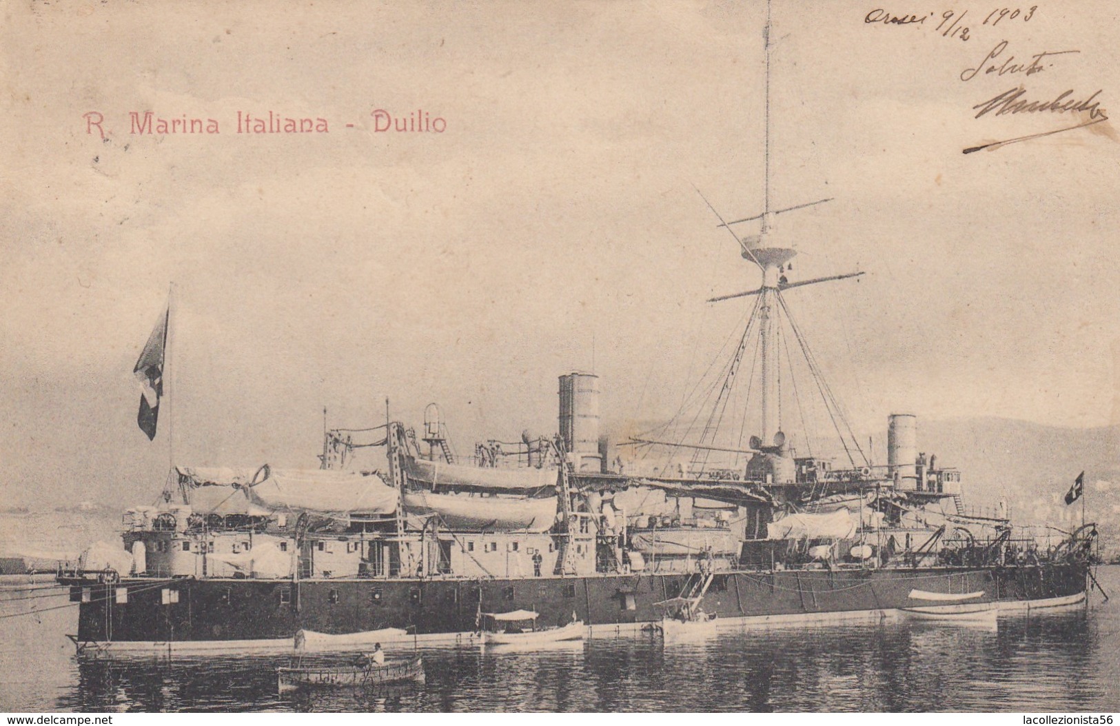 8837-REGIA MARINA ITALIANA - CORAZZATA "CAIO DUILIO" - 1903-FP - Guerra