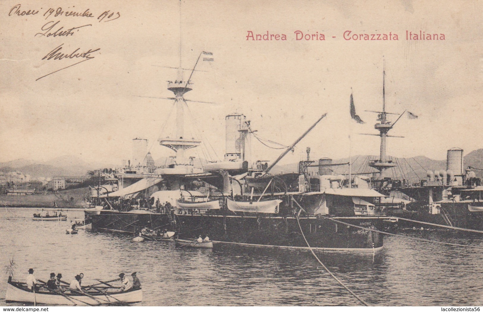 8839-REGIA MARINA ITALIANA - PRE-DREADNOUGHT "ANDREA DORIA" - 1903-FP - Guerra