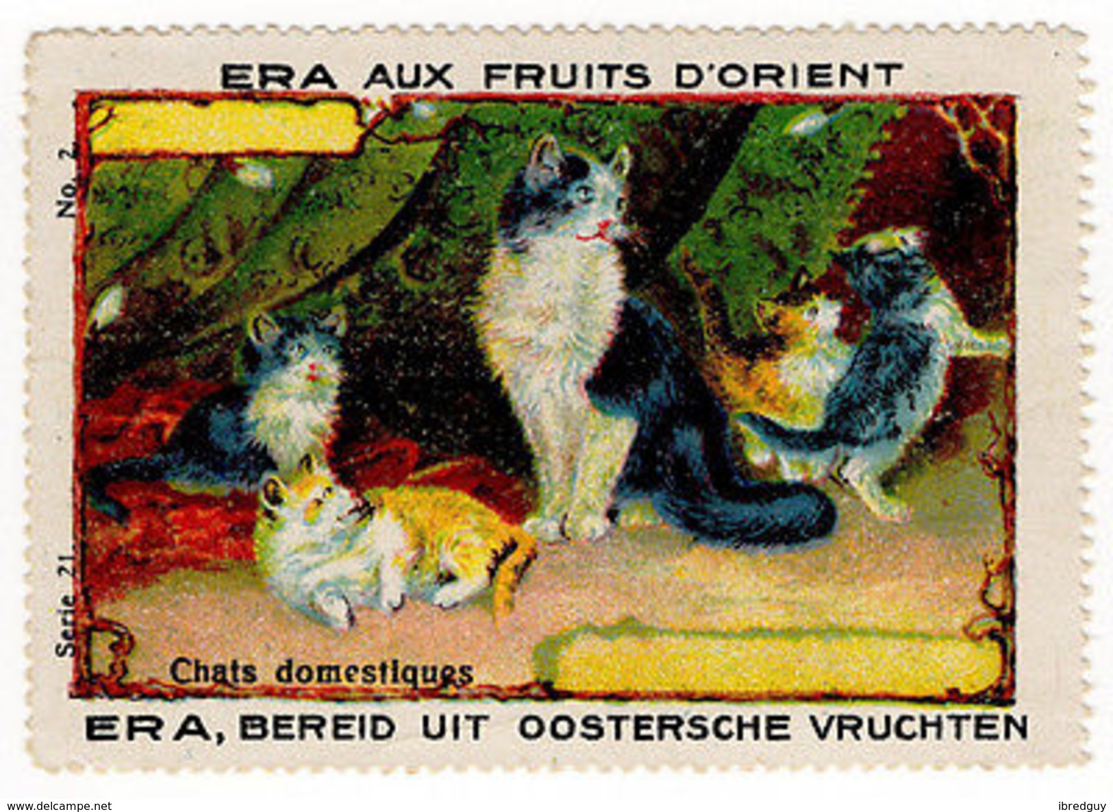 (I.B) Belgium Cinderella : Era Fruit Cats Series 21/2 (Domestic) - Other & Unclassified