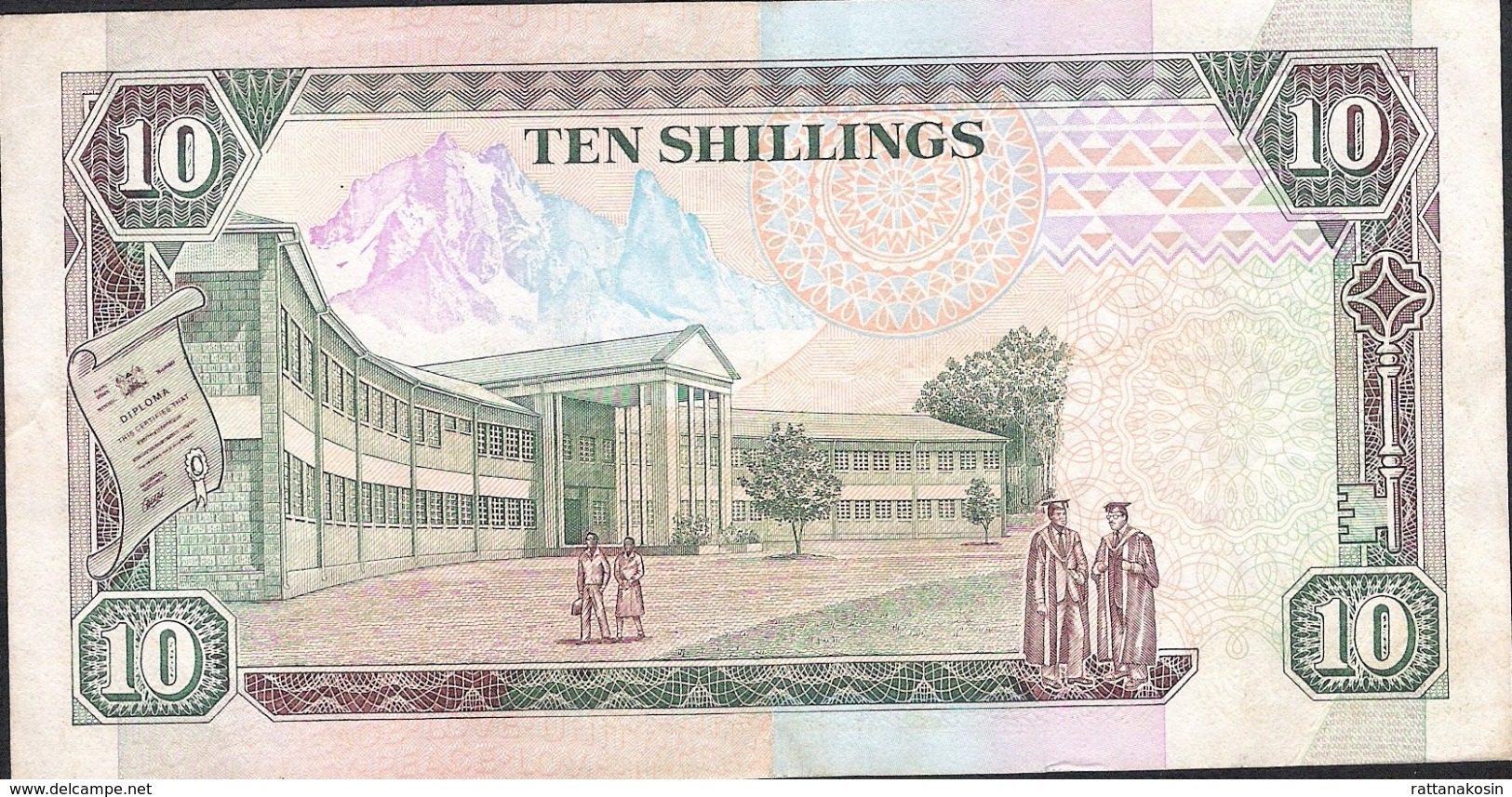 KENYA P24b 10 SHILLINGS 1.7.1990   XF - Kenia