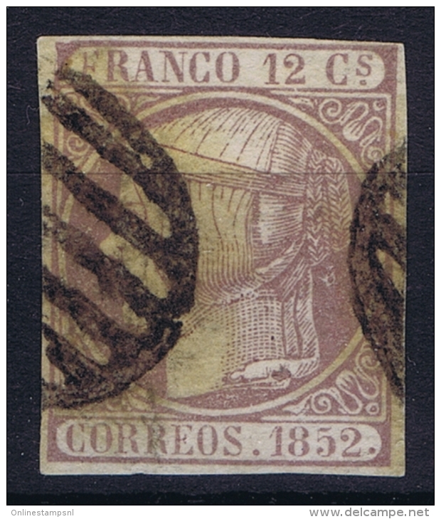 Spain: Ed 13 Mi Nr 13 Obl./Gestempelt/used   1852 - Usati