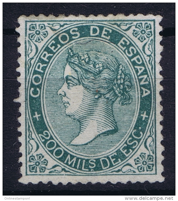 Spain: Ed 100 Mi Nr 95 Not Used (*) SG   1868 - Nuovi