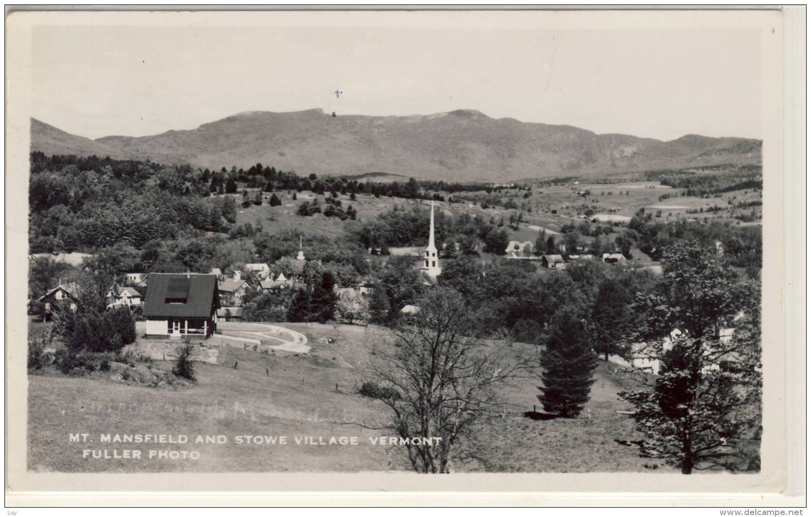 STOWE VILLAGE AND MT. MANSFIELD VERMONT  PHOTO PC 1950 - Other & Unclassified