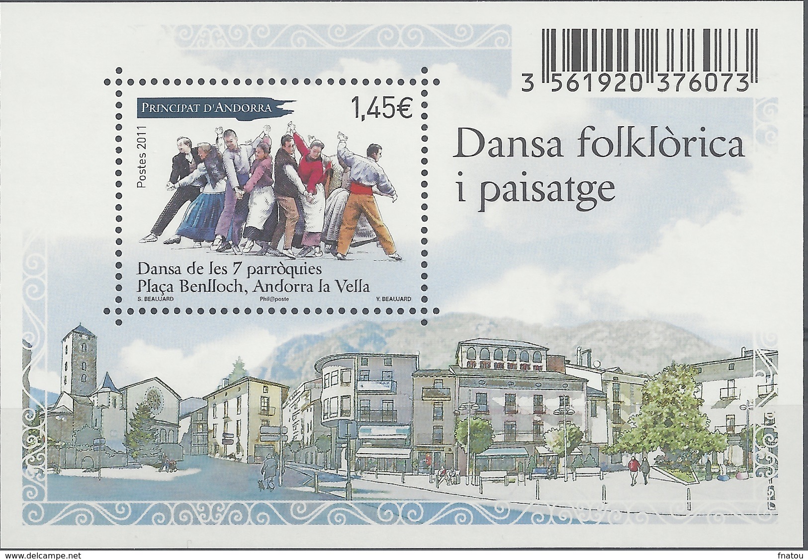 Andorra (French Adm.), Folk Dance In Andorra La Vella, 2011, MNH VF - Unused Stamps