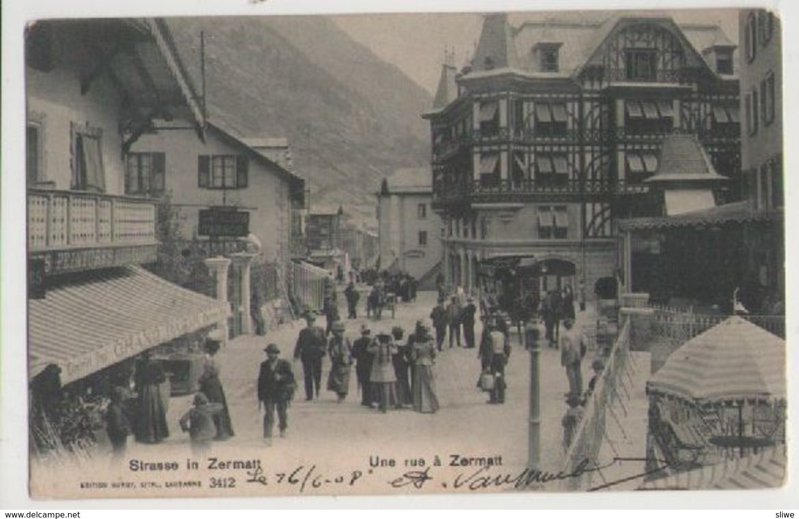 STRASSE IN ZERMATT -UNE RUE à ZERMATT 1908 - Zermatt