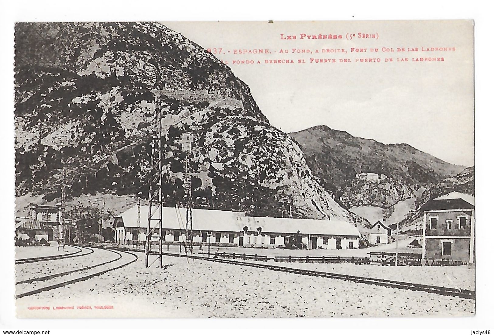 Espagne Au Fond à Droite Fort Du Col De Las Ladrones - Les Pyrénées (cpa 64)  -    - L 1 - Biarritz