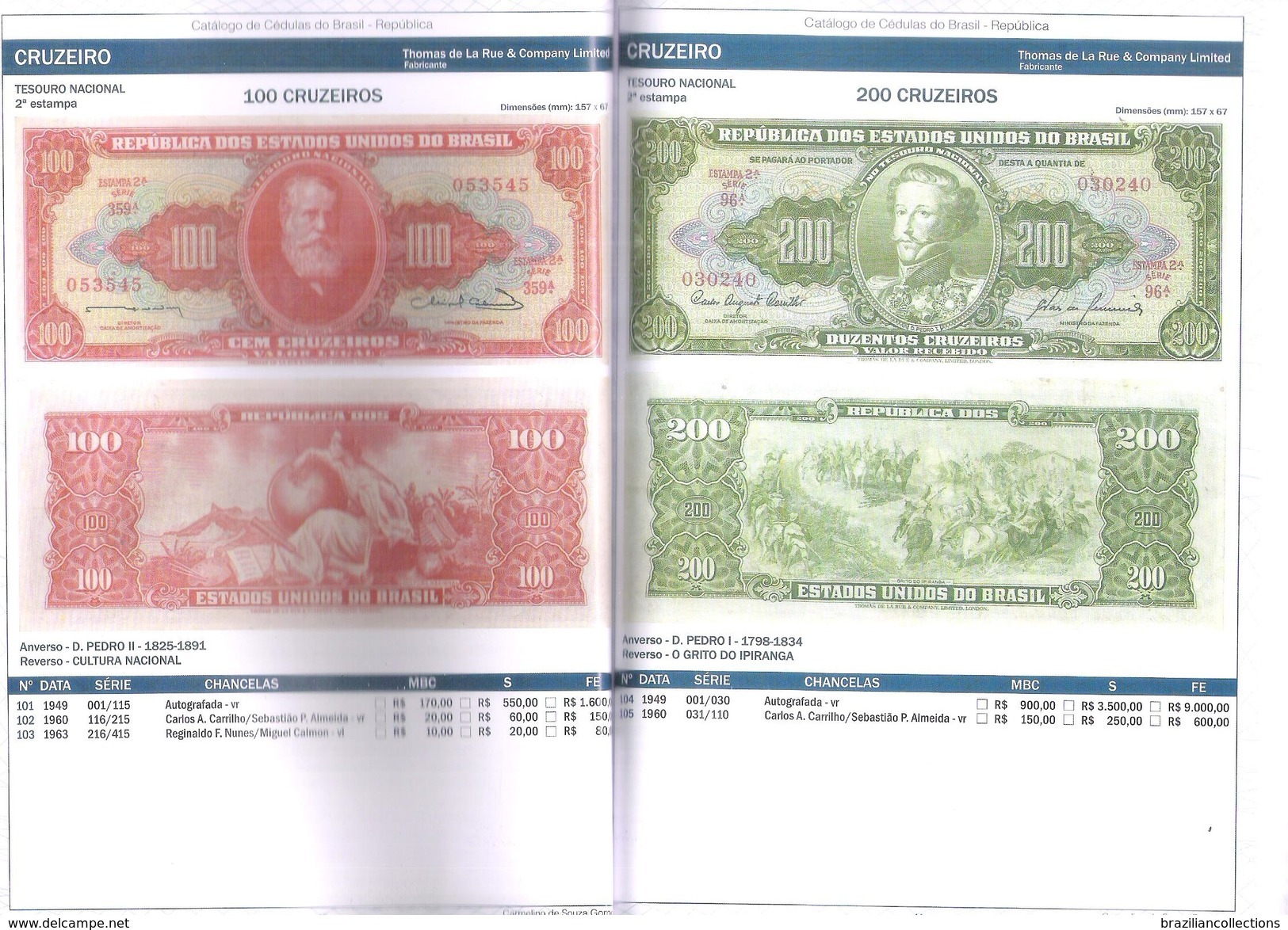 NEW - Catalog Of Brazilian Paper Money, 1942-2018, 1st Edition. Colorful - Brazilië