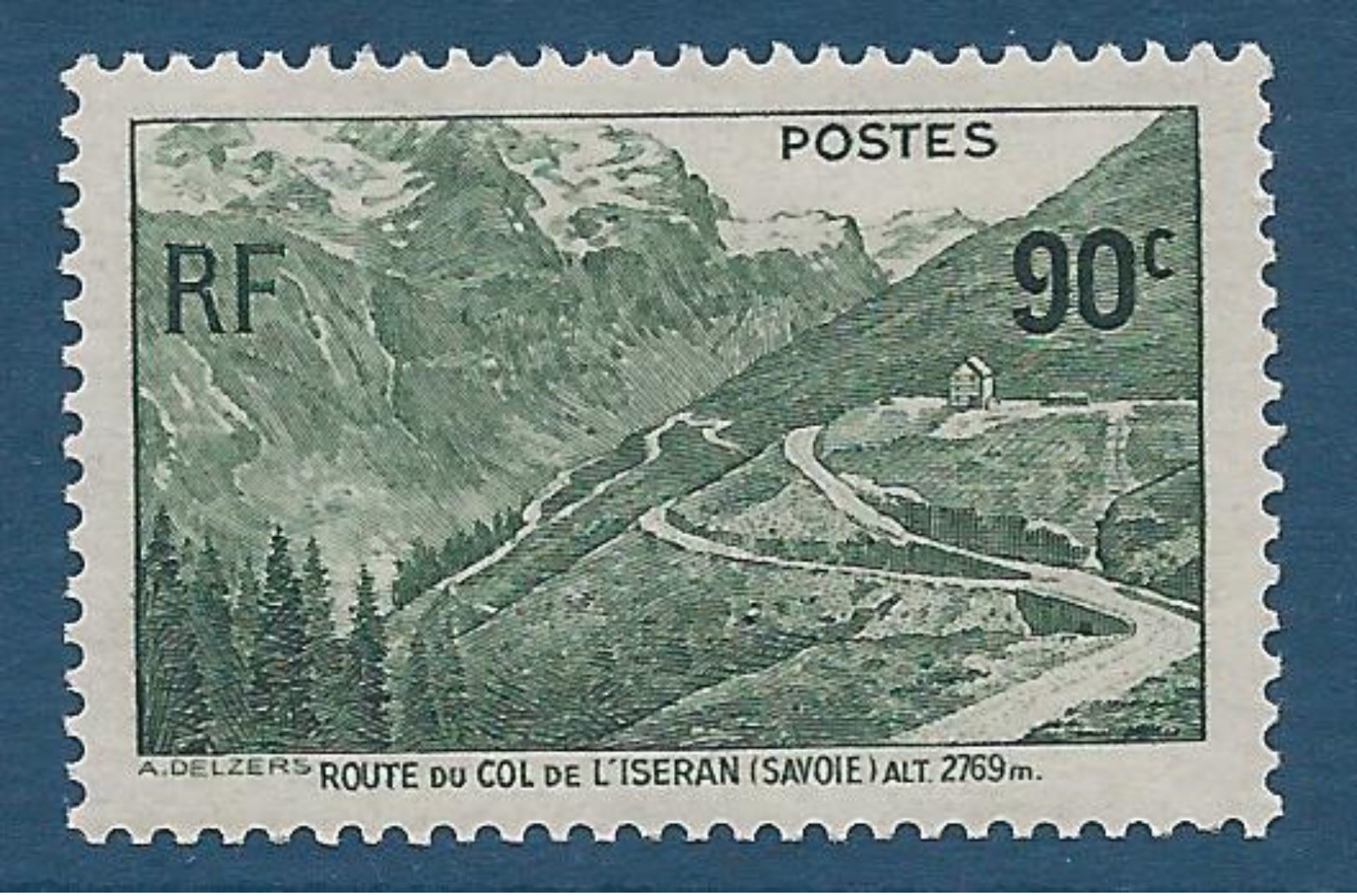 FRANCE - YT N°358 - 90c. Vert Foncé - Ouverture De La Route Du Col De L'Iseran - Neuf** TTB Etat - Nuovi