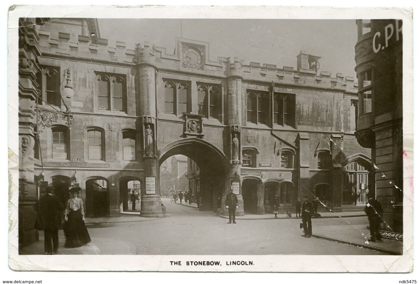 LINCOLN : THE STONEBOW / POSTMARK - HOLBEACH (SQUARE CIRCLE) / ADDRESS - YEOVIL, WEST HENDFORD - Lincoln