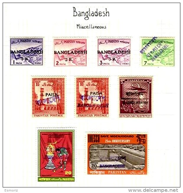 BANGLADESH, Local Handstamps, * MLH, F/VF - Bangladesh