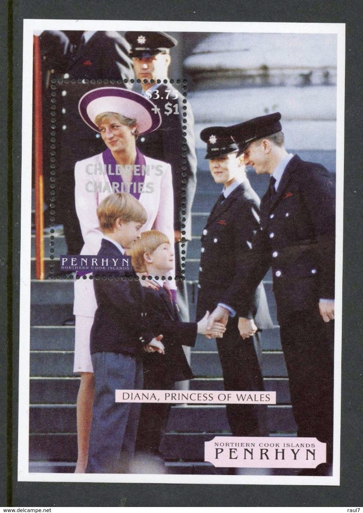 PENRHYN 1998 - Hommage à Lady Diana, Surchargés Children's Charities - BF Neufs // Mnh - Penrhyn