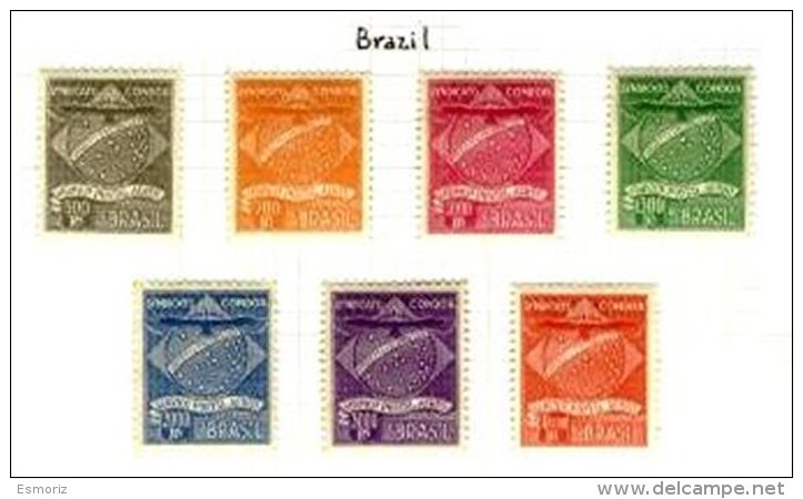 BRAZIL, Condor Syndikat, Yv 1/7, * MLH, F/VF, Cat. &euro; 40 - Poste Aérienne (Compagnies Privées)