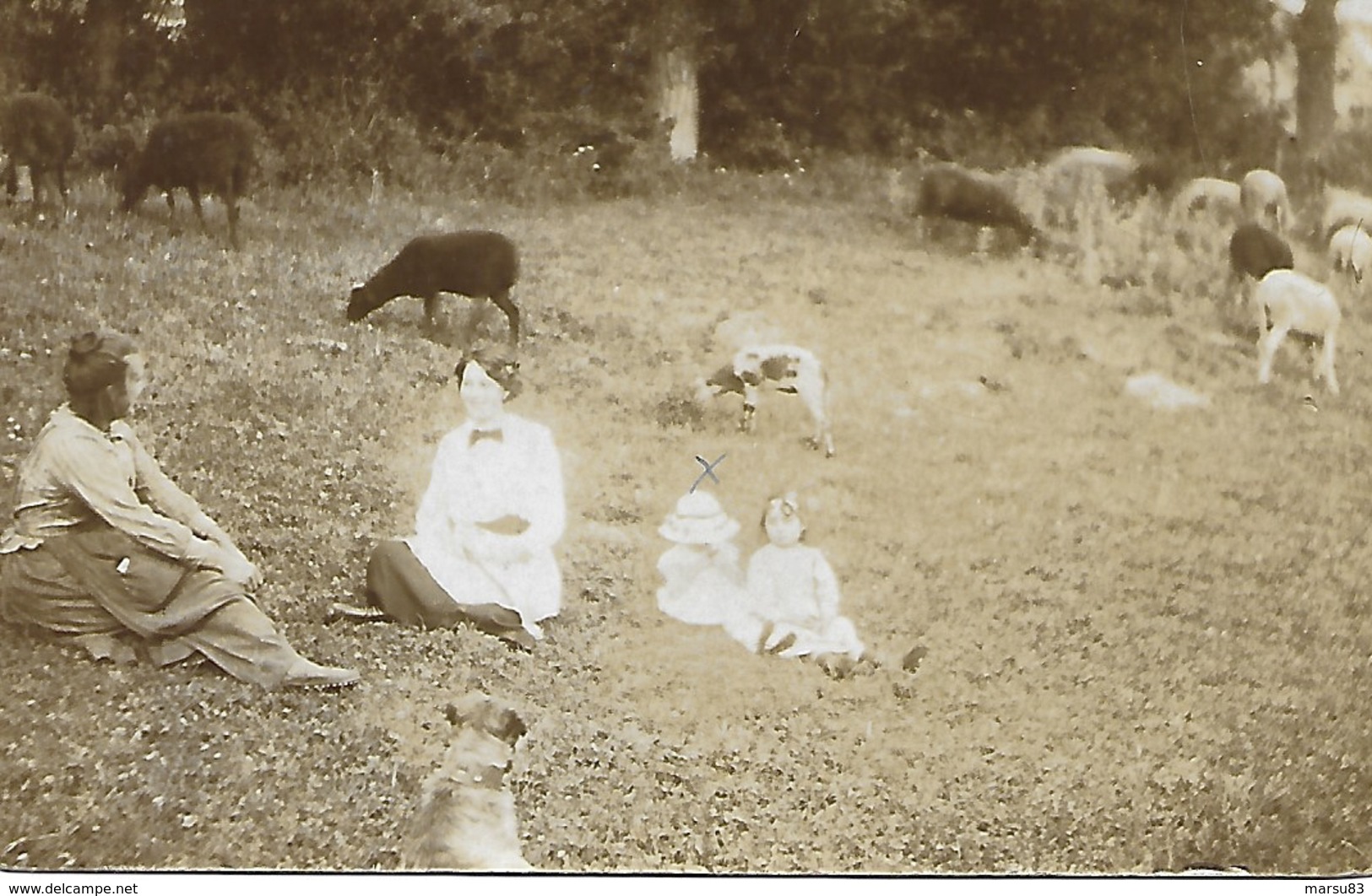 ** RARE** Carte-photo De 1912 De Mme Murilanel, Moriche Et Le Nanet à Sayat - Autres & Non Classés