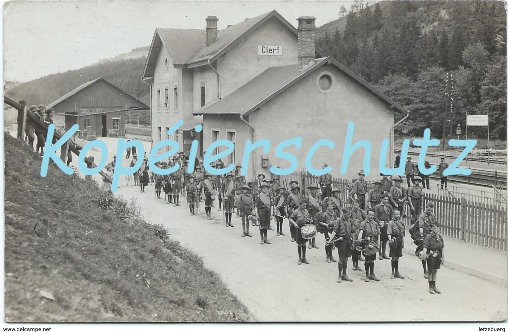 Clerf (Clervaux / Klierf) - Soirée Théâtrale Des Boys-Scouts Le 27-12-1919 (carte Foto - Voir Scan Du Dos) - Clervaux