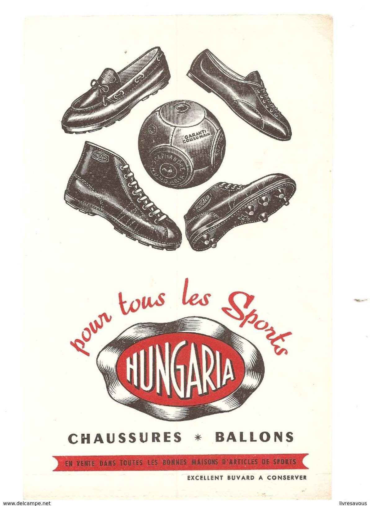 Buvard HUNGARIA Pour Tous Les Sports Chaussures Et Ballons - Deportes