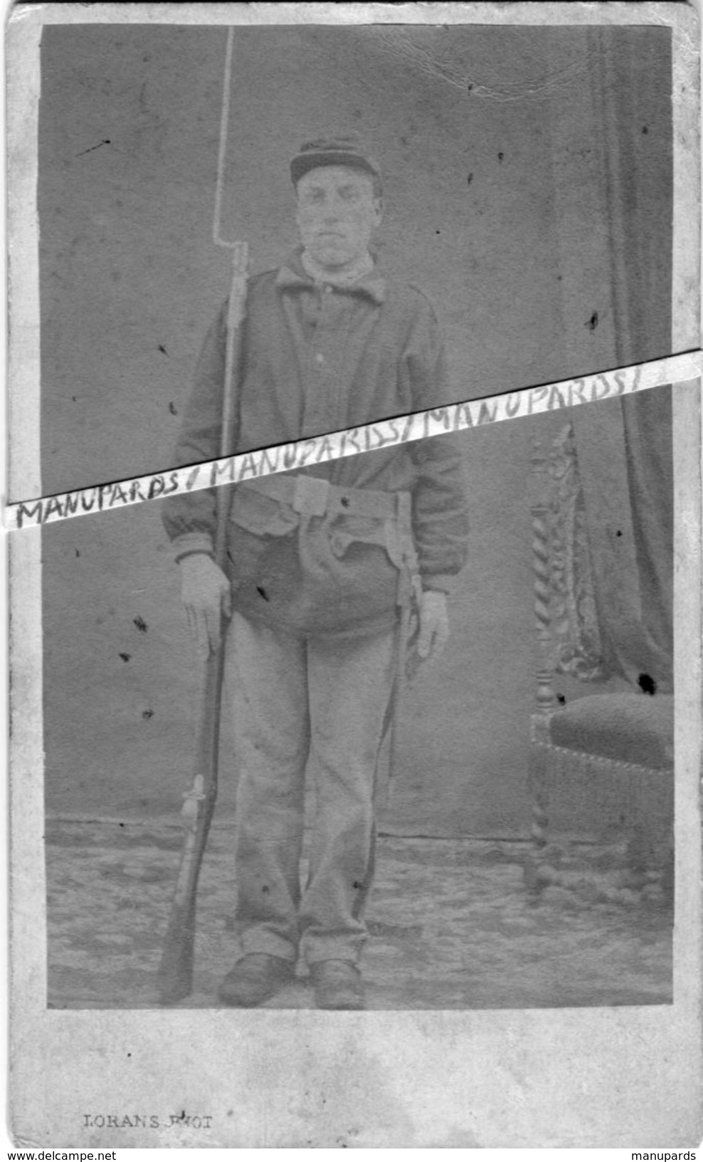 CDV / SOLDAT / GARDE MOBILE 1870 ??? INSPECTEUR DE POLICE / LORANS PHOTOGRAPHE PARIS - Guerre, Militaire