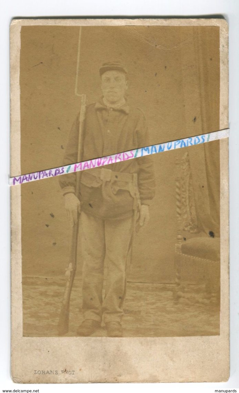 CDV / SOLDAT / GARDE MOBILE 1870 ??? INSPECTEUR DE POLICE / LORANS PHOTOGRAPHE PARIS - Guerre, Militaire