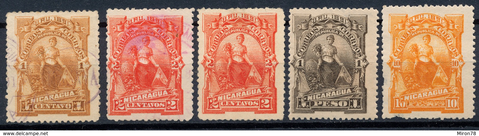 Stamp Nicaragua 1891 Mint/used Lot#13 - Nicaragua