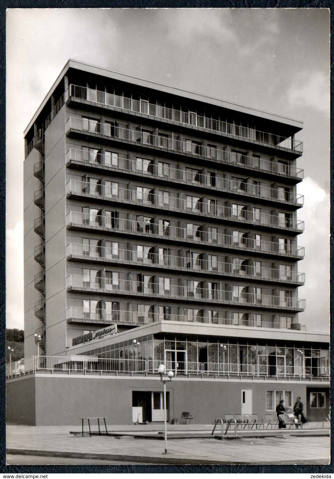 A8389 - Alte Ansichtskarte - Sassnitz Saßnitz - Mitropa Hotel Rügen - Handabzug - Foto Schröder Binz TOP - Sassnitz