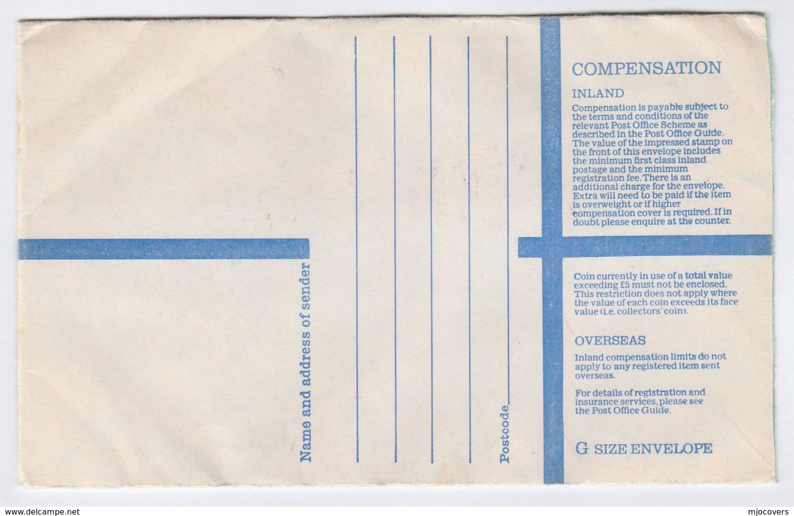 1982 REGISTERED GB To SWEDEN Uprated £1.15 POSTAL STATIONERY COVER With  CUSTOMS Marking Bournemouth To Malmo Stamps - Stamped Stationery, Airletters & Aerogrammes