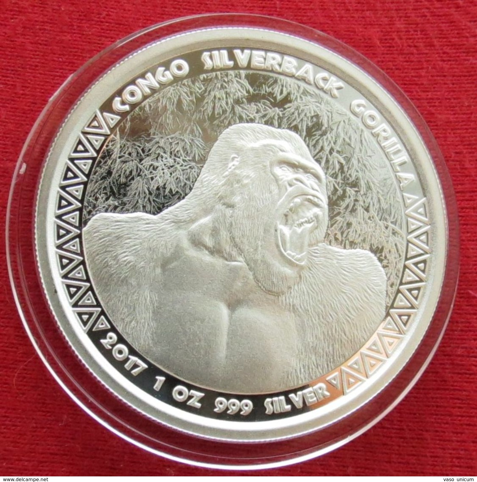 Congo 5000 Fr 2017 Gorilla Silver - Congo (Democratische Republiek 1998)