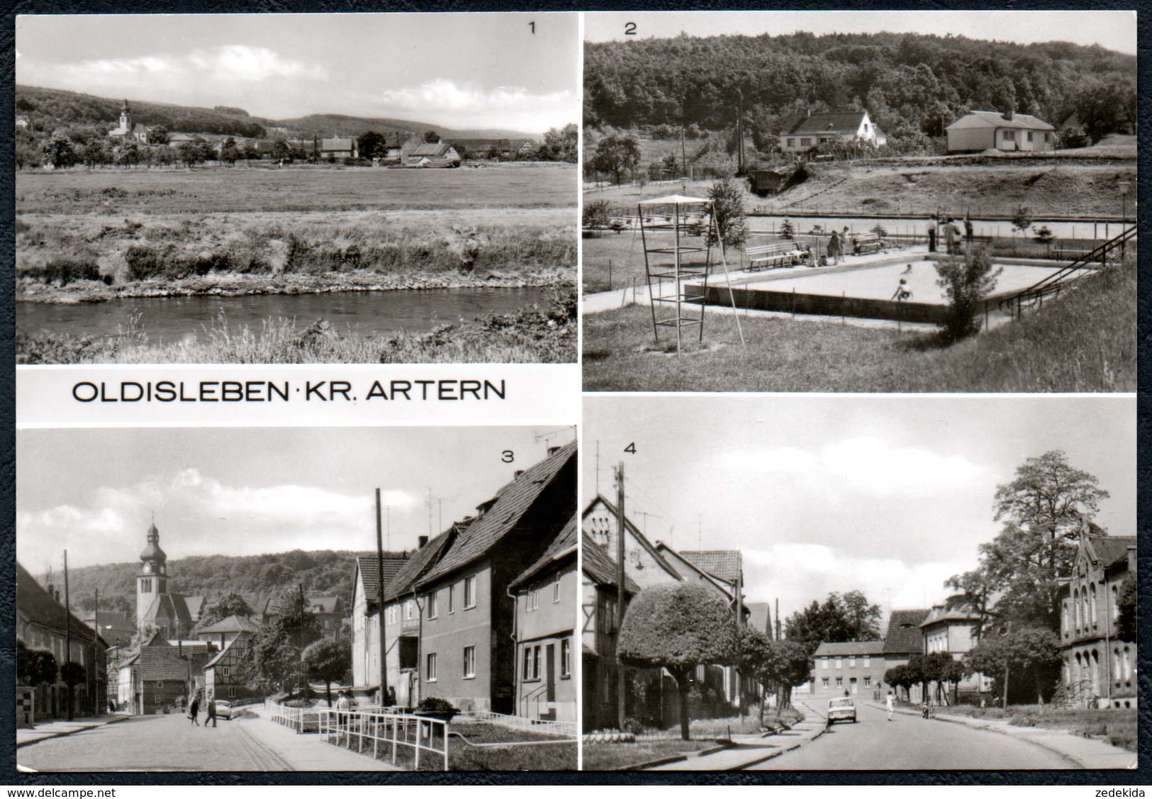 A8398 - Alte MBK Ansichtskarte - Oldisleben Kr. Artern - Freibad TOP - Kyffhäuser