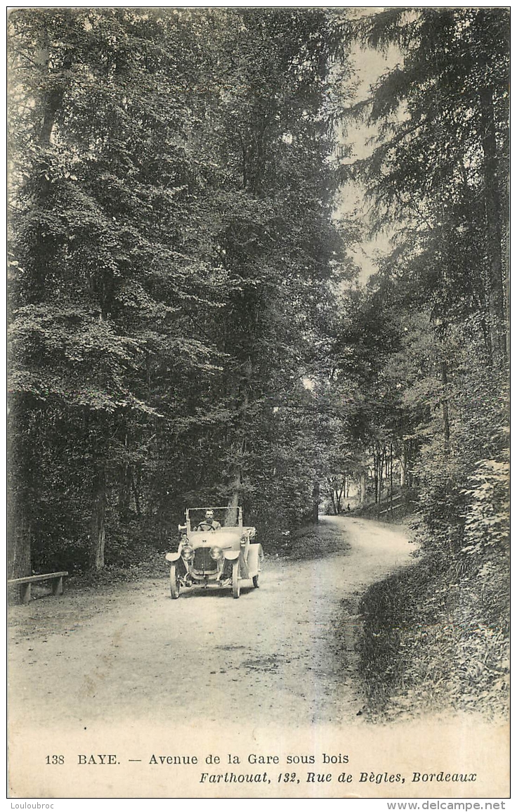 BAYE AVENUE DE LA GARE SOUS BOIS AVEC VIEUX TACOT - Autres & Non Classés