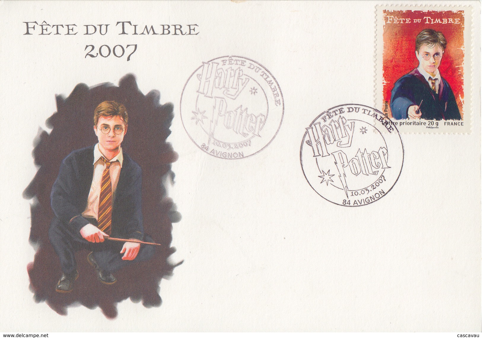 Carte  Maximum  1er  Jour    FETE  DU  TIMBRE      HARRY  POTTER    AVIGNON    2007 - 2000-2009