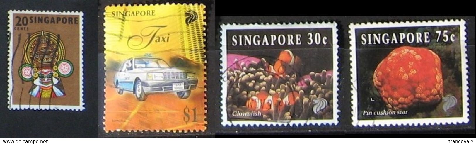 Singapore 1968 Mask & 1997 Taxi & 1994 Clownfish  Pin Cushion Star Fish - Singapore (1959-...)