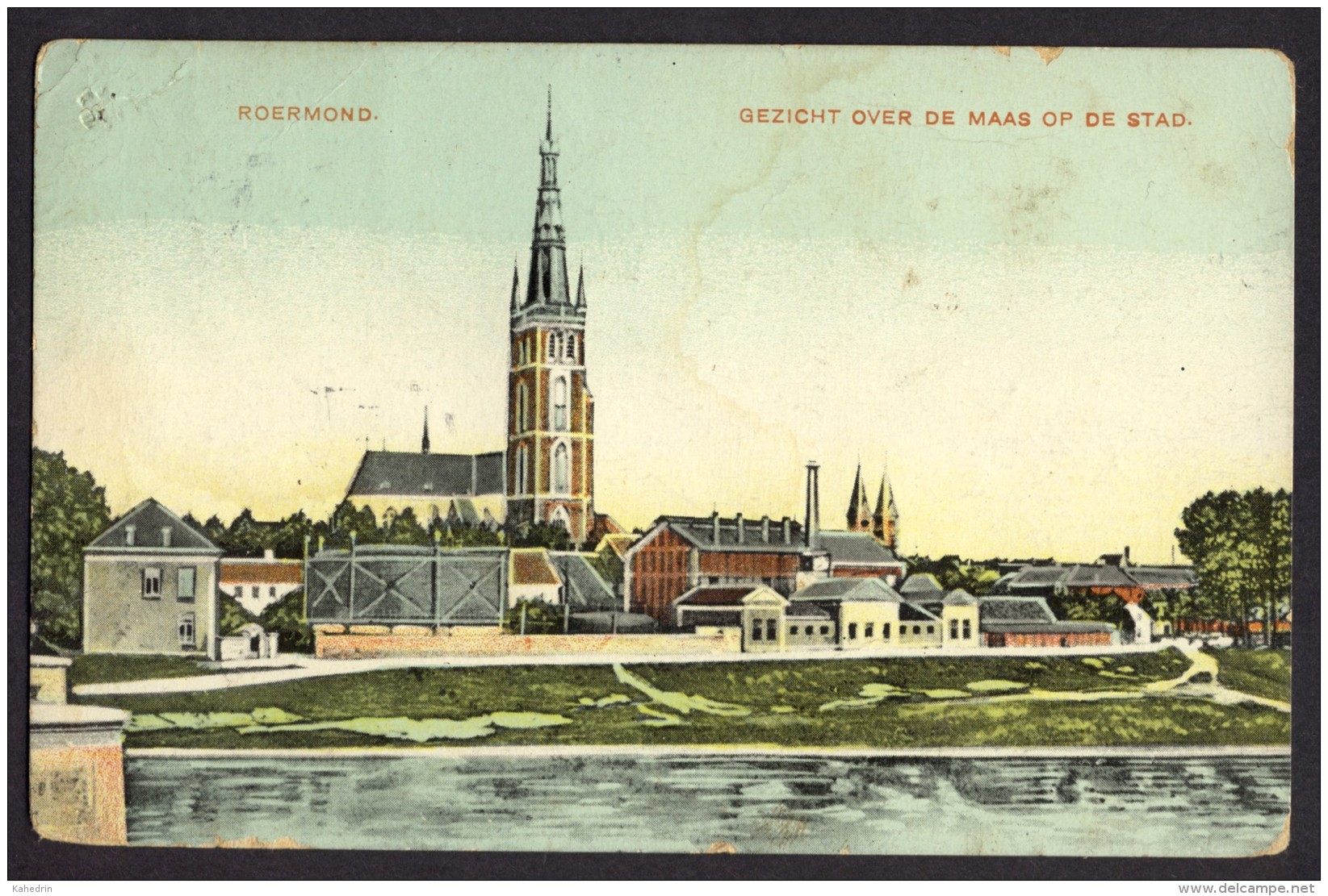 Roermond 1911, Gezicht Over De Maas Op De Stad, Gelopen - Roermond