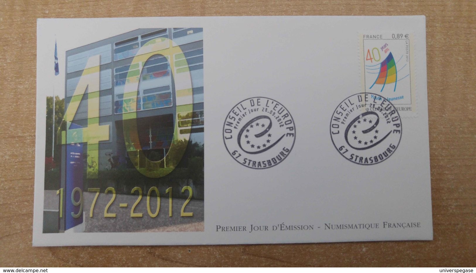 FDC - N°153 -Conseil De L'Europe 40 Ans Jeunesse - 40 Years Youth - 2010-2019