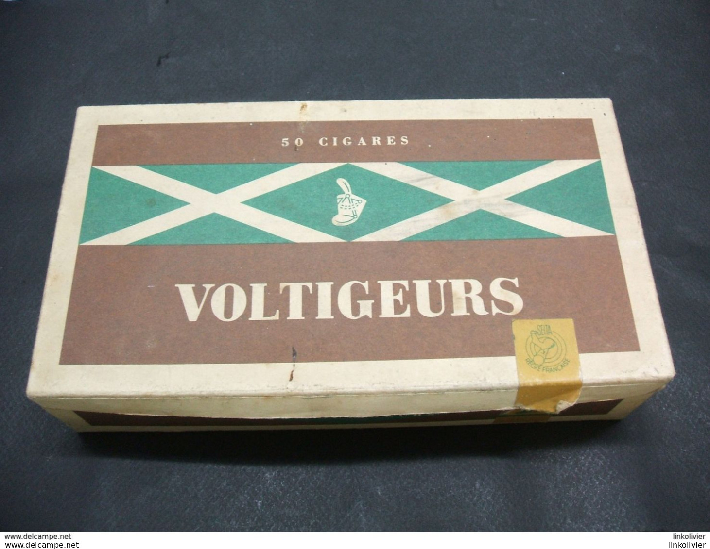 BOITE Carton 50 Cigares Vide VOLTIGEURS - Cigar Cases