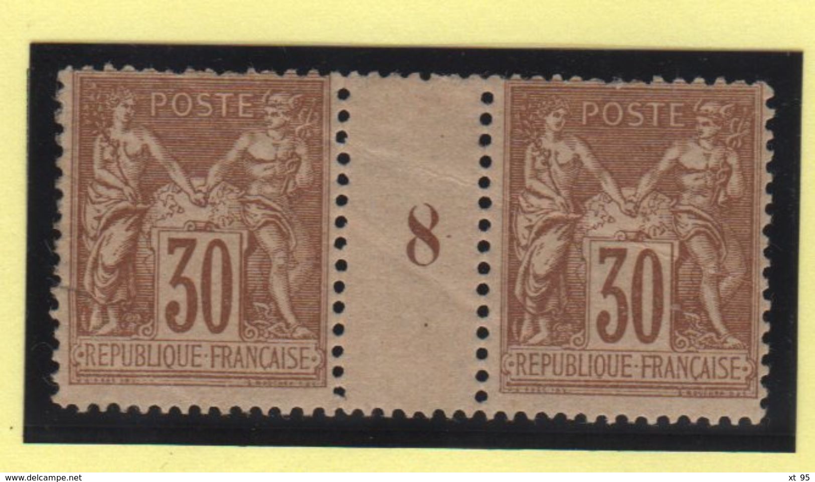 Type Sage - 30c Millésime 8 De 1898 - Charnière Et Defauts - Cote 315 € - Pour Reference - Millésime