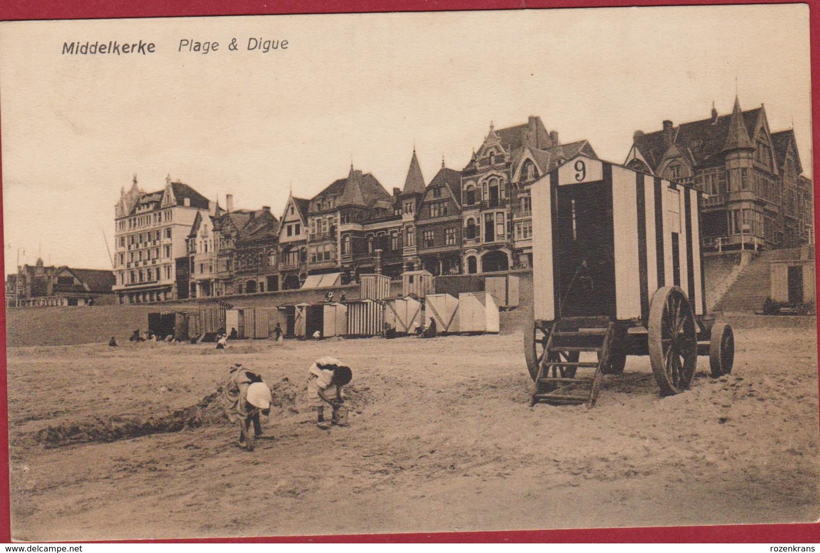 Middelkerke Plage Et  Digue Spelende Kinderen Strand Enfants - Middelkerke