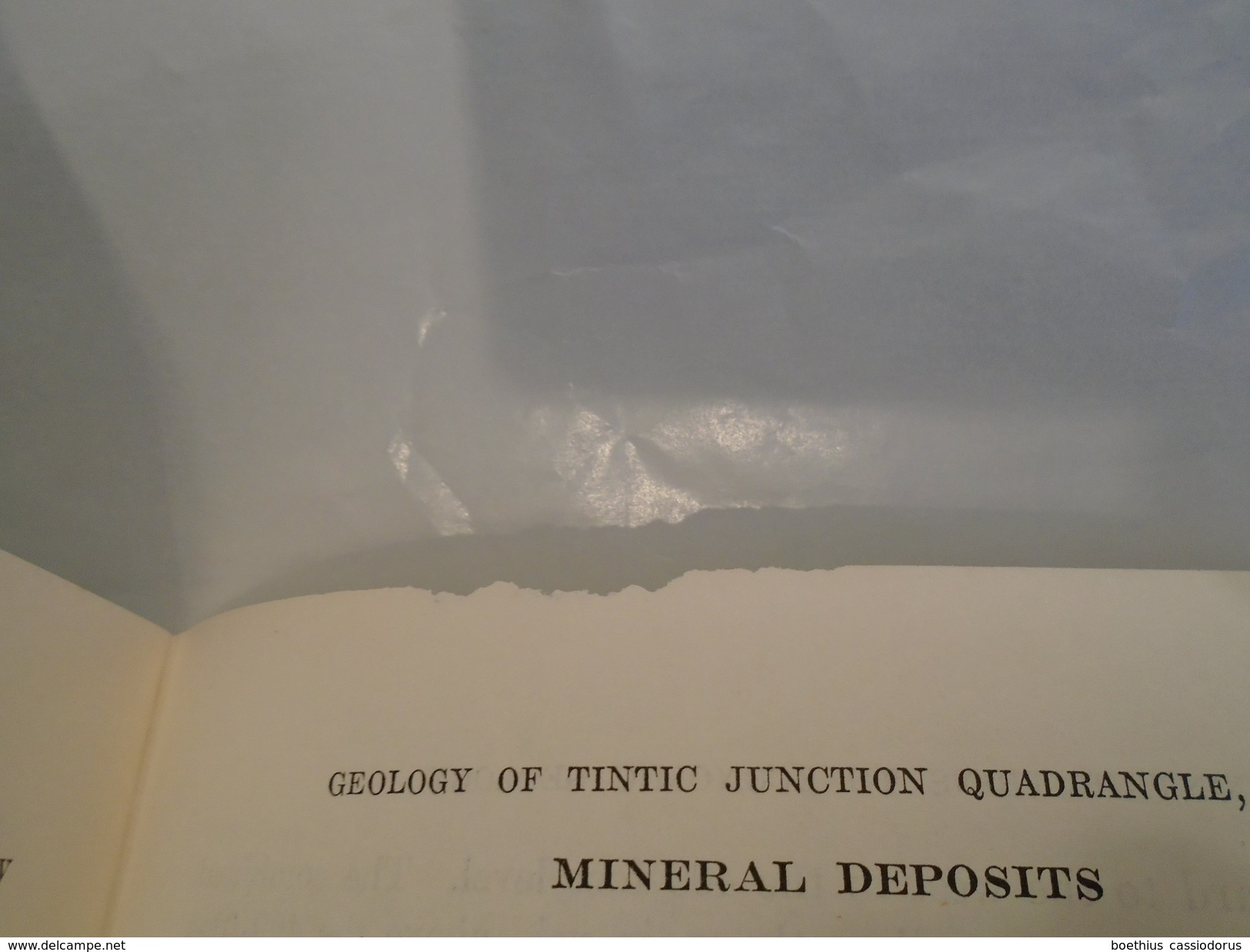 Géologie : GEOLOGY OF THE TINTIC JUNCTION QUADRANGLE TOOELE,  JUAB, AND UTAH COUNTIES, UTAH.  GEOLOGICAL SURVEY BULLETIN