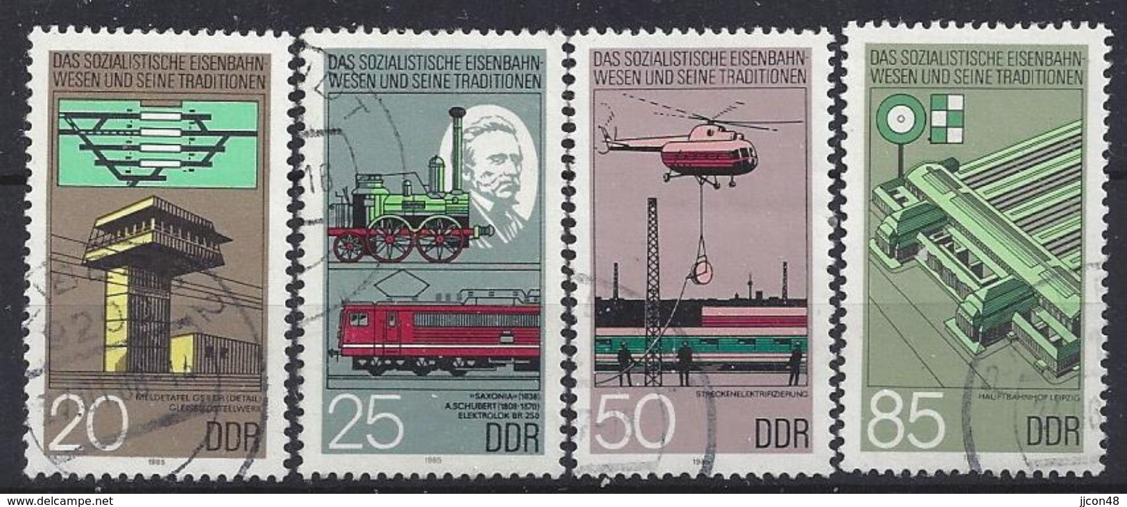 Germany (DDR) 1985  Eisenbahnwesen (o) Mi.2968-2971 - Used Stamps