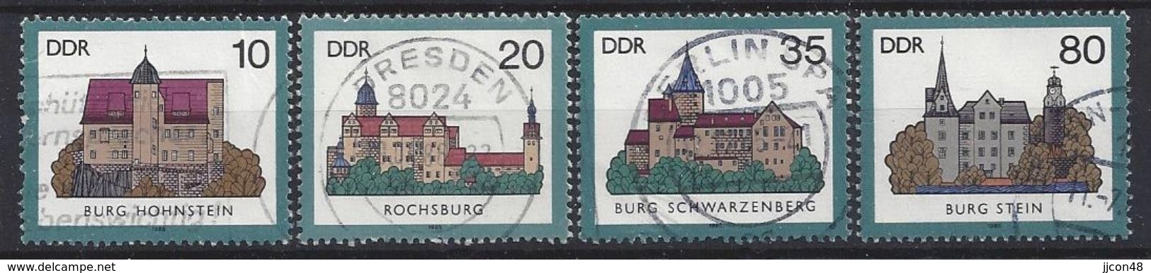 Germany (DDR) 1985  Burgen (o) Mi.2976-2979 - Used Stamps