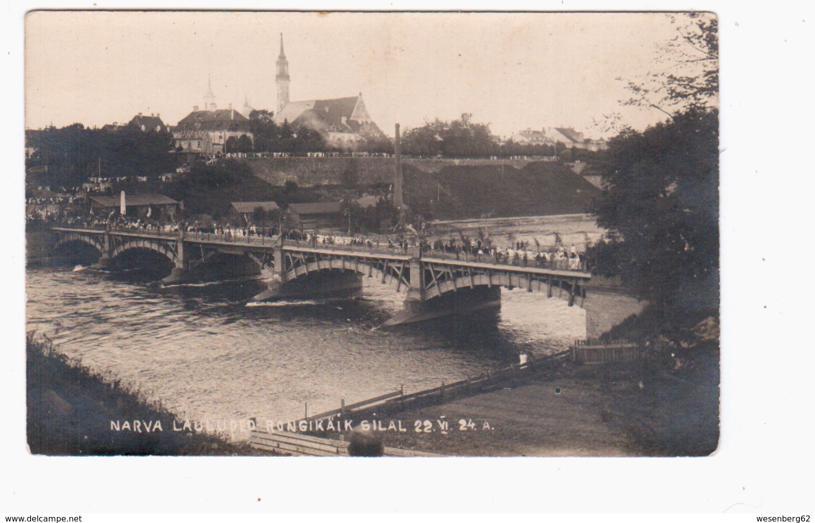 Narva 1924 NICE OLD PHOTOPOSTCARD 2 Scans - Estonia