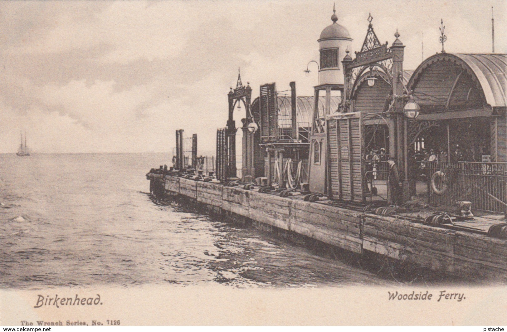 Vintage 1900-1905 - England - Birkenhead Woodside Ferry - Wrench 7126 - Excellent Condtion - Printed Saxony - 2 Scans - Autres & Non Classés