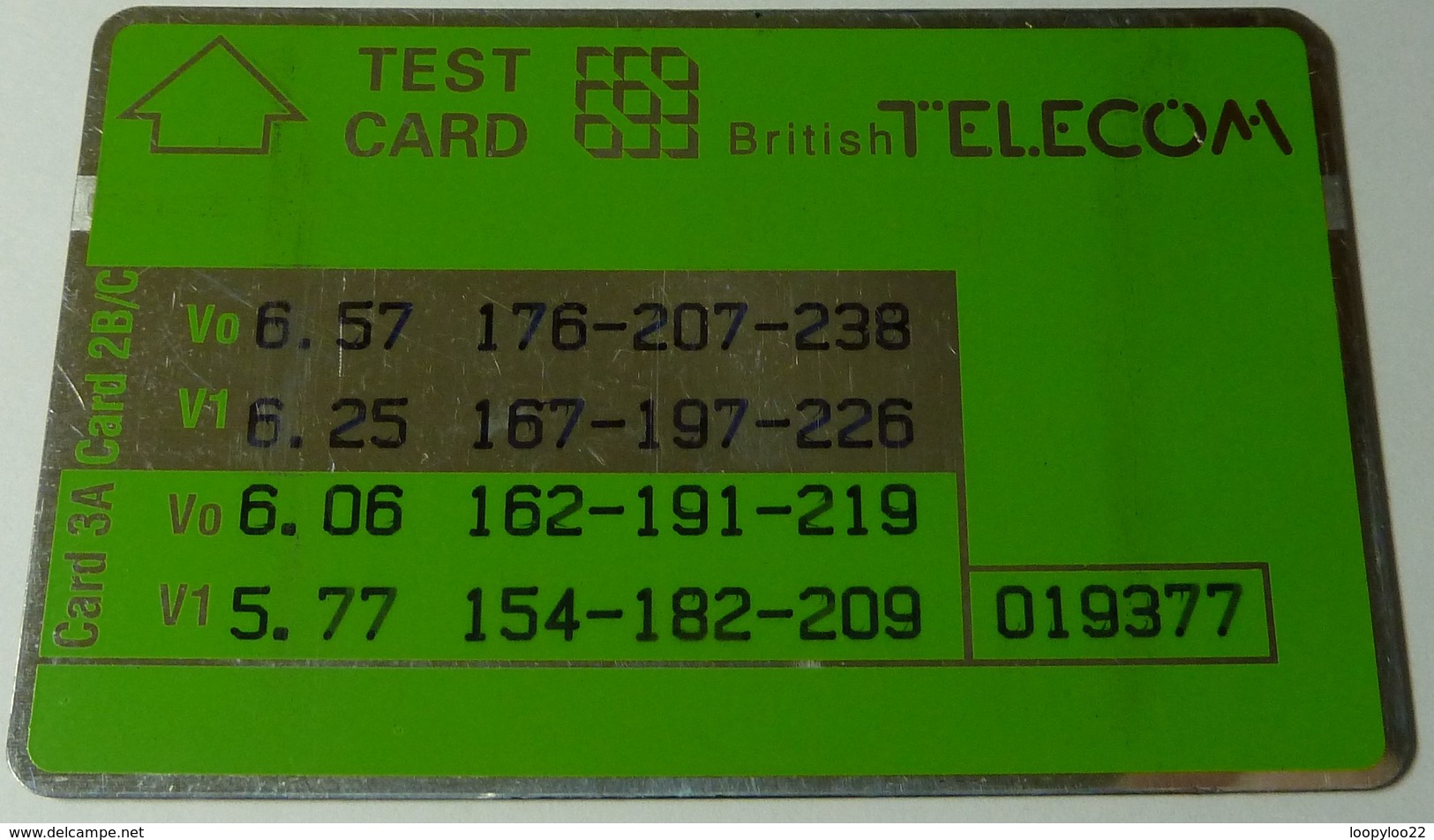 UK - Great Britain - L&G - Green Test Card - 019377 - Mint - BT Engineer BSK Dienst Und Test